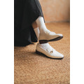 簡約翻領樂福鞋 _ 白_7