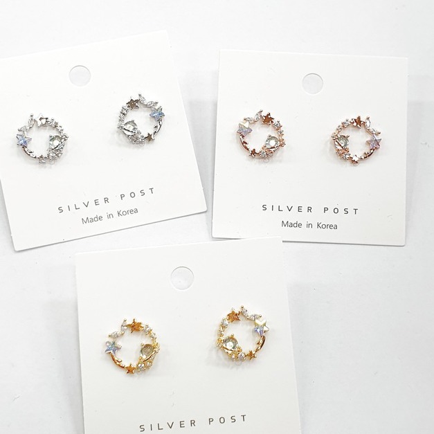 ⚇正韓⚇極光之星⚇純銀耳針