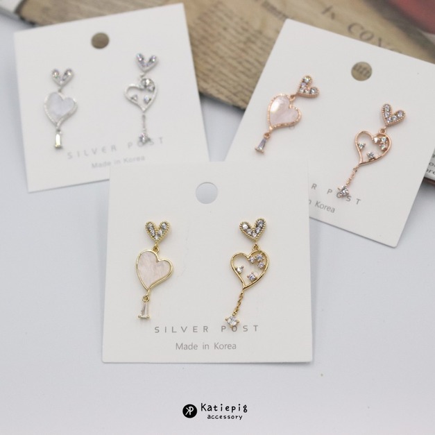 ⚇正韓⚇ 偏心的愛⚇純銀耳針