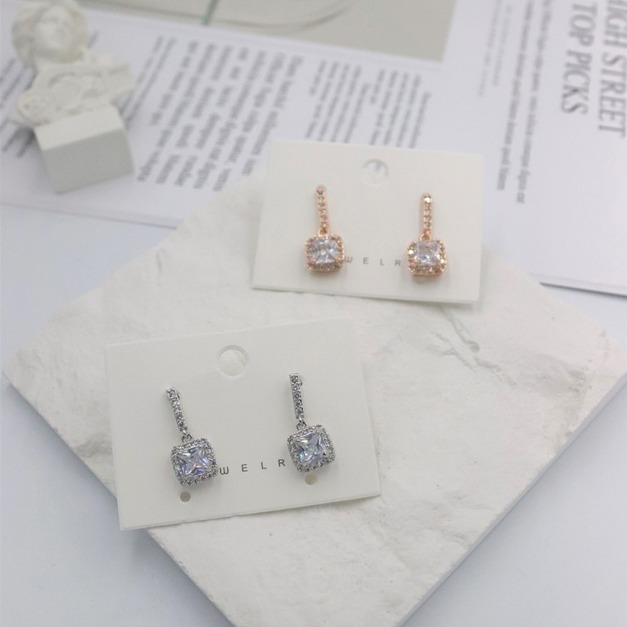 ⚇正韓⚇ 甜甜的方糖⚇純銀耳針