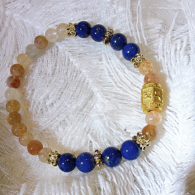 Only one水晶系列-六字真言青金石設計款