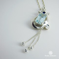 客製純銀項鍊【藍水舞】_4