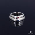 ※可供訂製※ 純銀天然紅藍寶石方戒_4