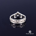 ※可供訂製※ 純銀方鑽皇冠戒指_2