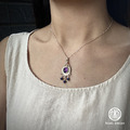 ※待售孤品※純銀紫水晶項鍊【搖擺紫水滴】_1