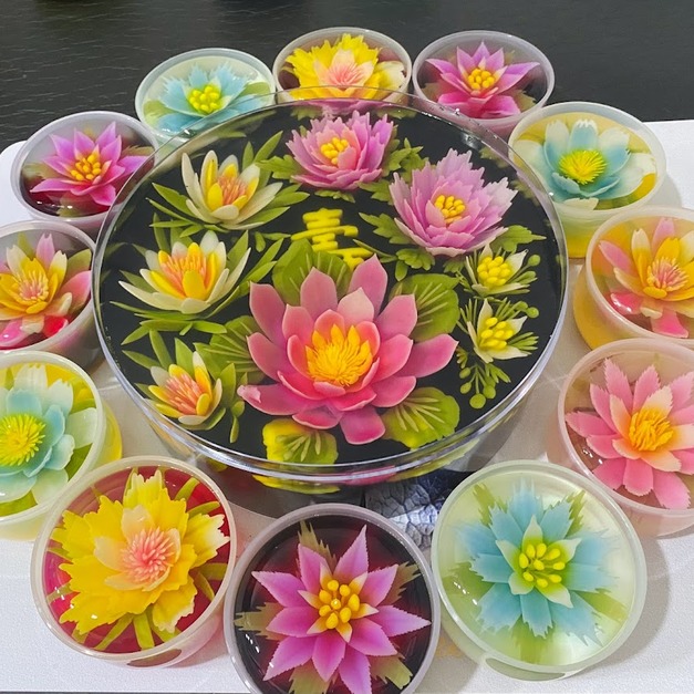 【米米姐柑仔店】天然果凍花禮佛祖合/8吋+胖胖杯12入