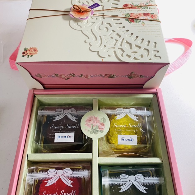 【米米姐柑仔店】天然蒟蒻果凍月餅8入禮盒裝