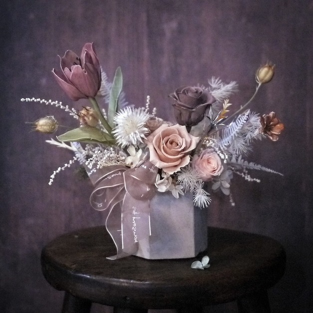 ｜單品｜自然風格水泥盆花