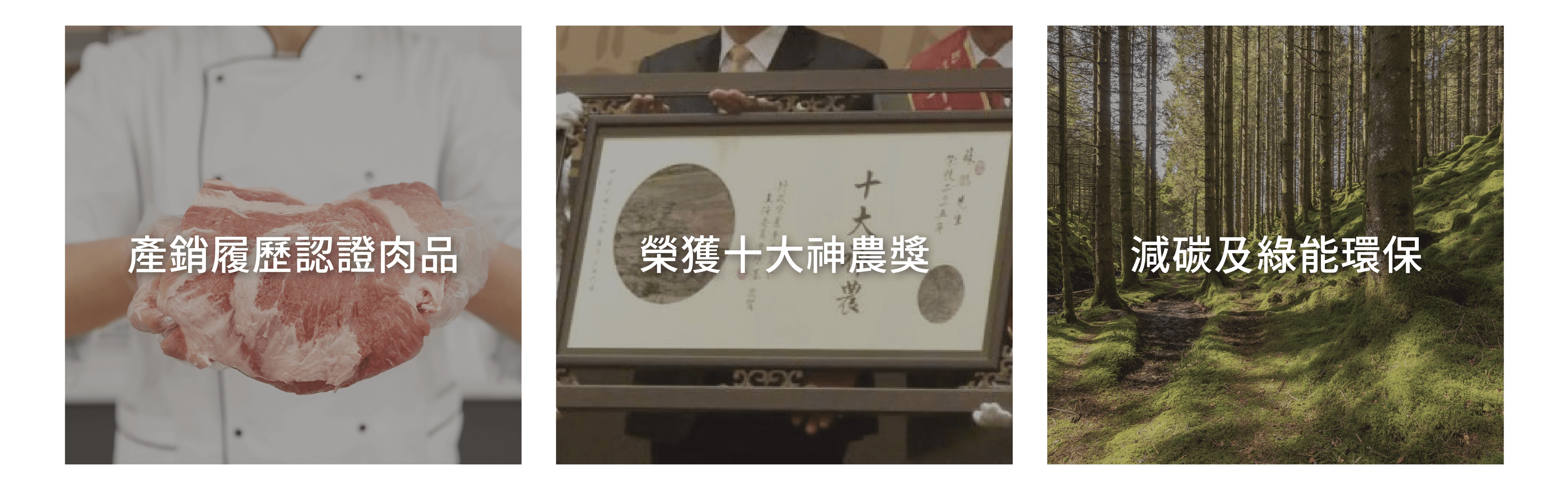 產銷履歷認證肉品,十大神農獎,減碳及綠能環保