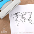 世界地圖印章 5X8公分