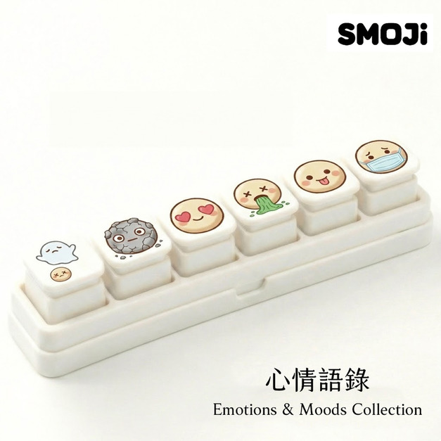 【SMOJi】心情語錄套組02 贈收納架+透明展示盒