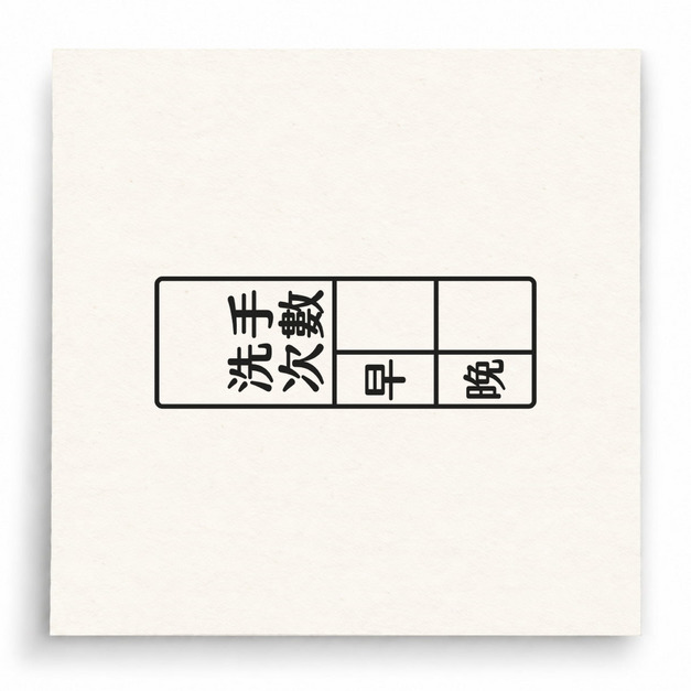 【B0079】 洗手次數早晚表印章