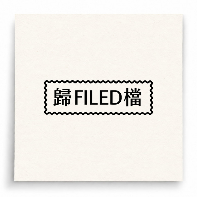 【B0206】 歸檔 Filed印章