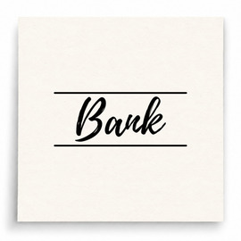 【B0193】 Bank銀行印章