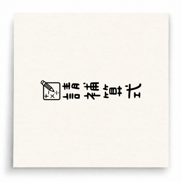 【B0181】 請補算式直式版印章