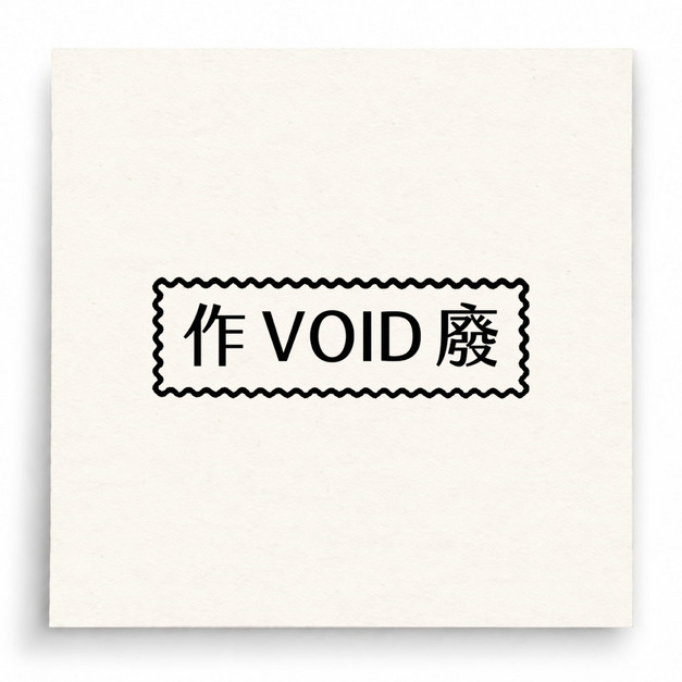 【B0194】 作廢 Void印章