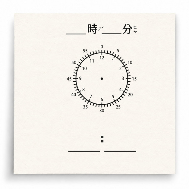 【G0120】時鐘時間練習印章
