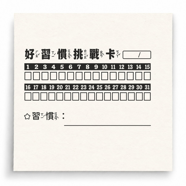 【G0121】好習慣挑戰卡印章