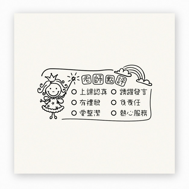 【F0042】公主課堂表現檢核單印章