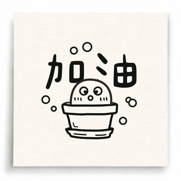 【I0032】小黑熊加油印章