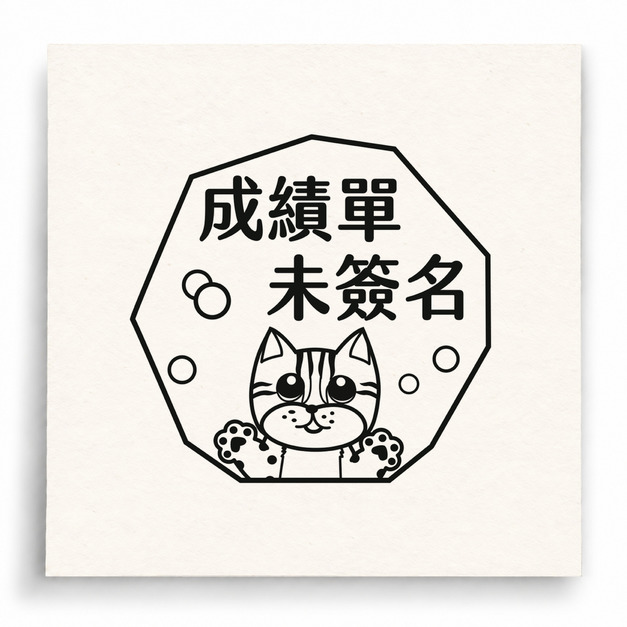 【I0047】成績單未簽名印章