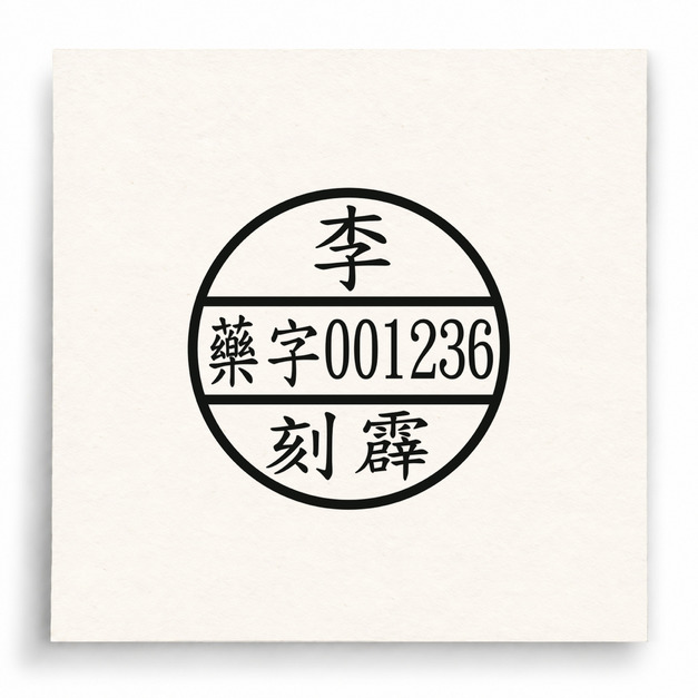 【I0072】藥師執業編號印章