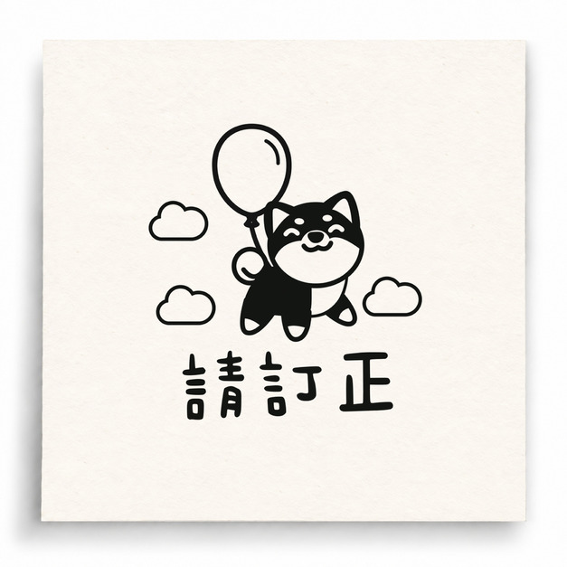 【I0068】請訂正狗狗印章
