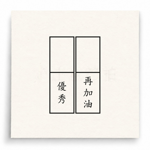 【D0010】優秀再加油印章