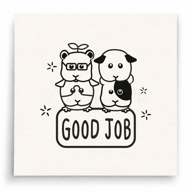 【T0082】GOOD JOB貓狗印章
