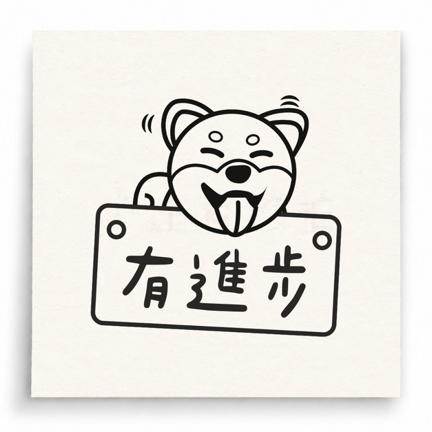 【T0085】有進步柴犬印章