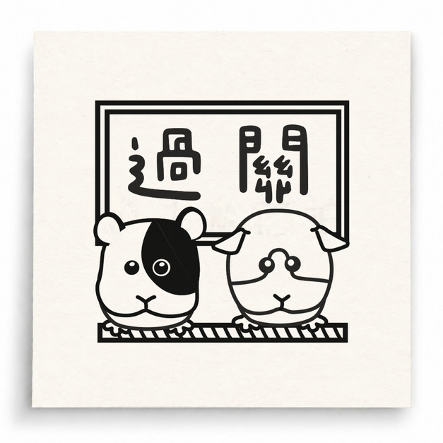 【T0083】過關貓狗印章