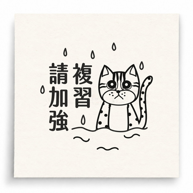 【T0065】請複習加強小貓印章