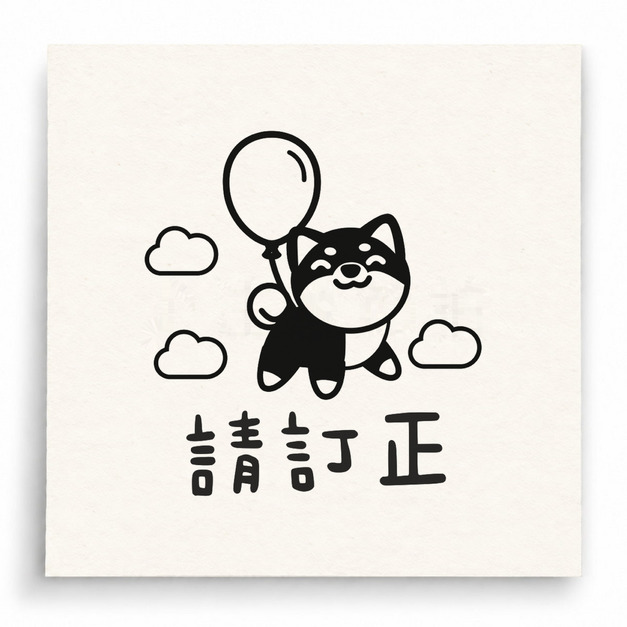 【T0088】請訂正柴犬印章