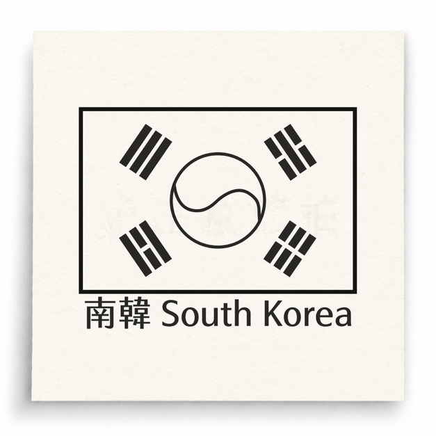 【D0004】南韓國旗印章