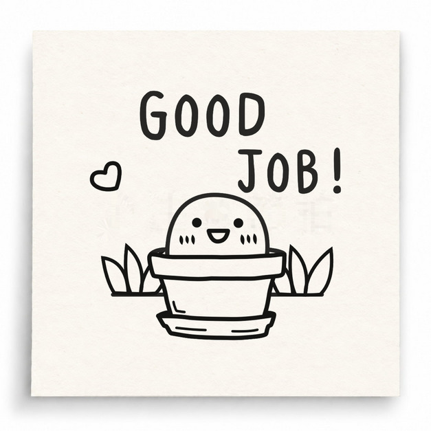 【T0047】GOOD JOB小雞印章