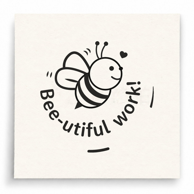 【T0095】Bee-utiful Work蜜蜂印章
