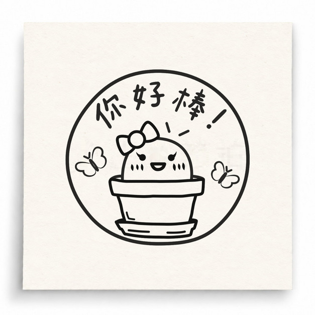 【T0048】你好棒小雞印章