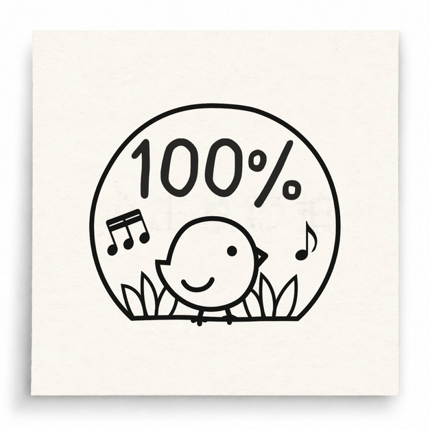 【T0094】100%音樂小雞印章