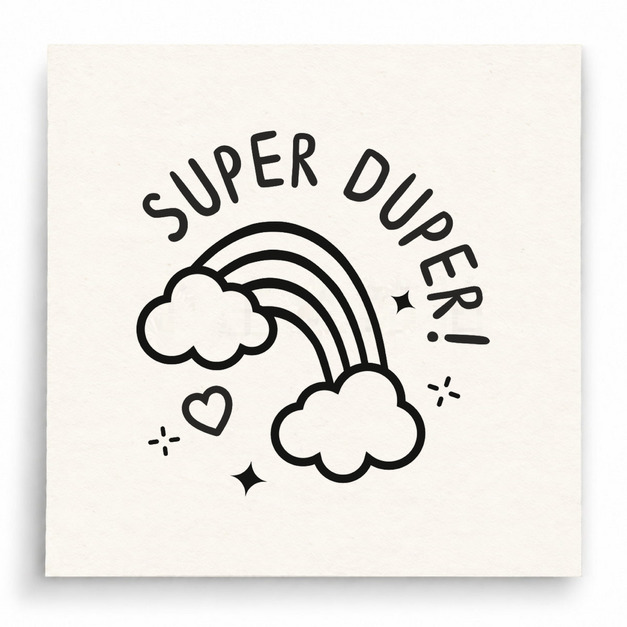 【T0091】SUPER DUPER彩虹印章