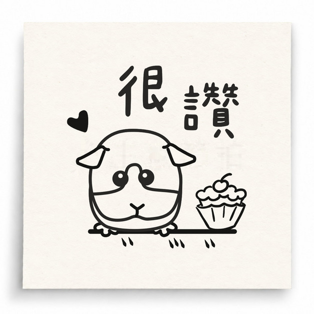 【T0078】很讚小狗印章
