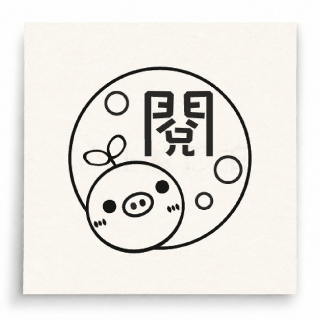 【T0035】閱讀小豬印章