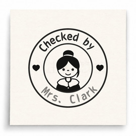 【T0102】Checked by Mrs. Clark女生印章