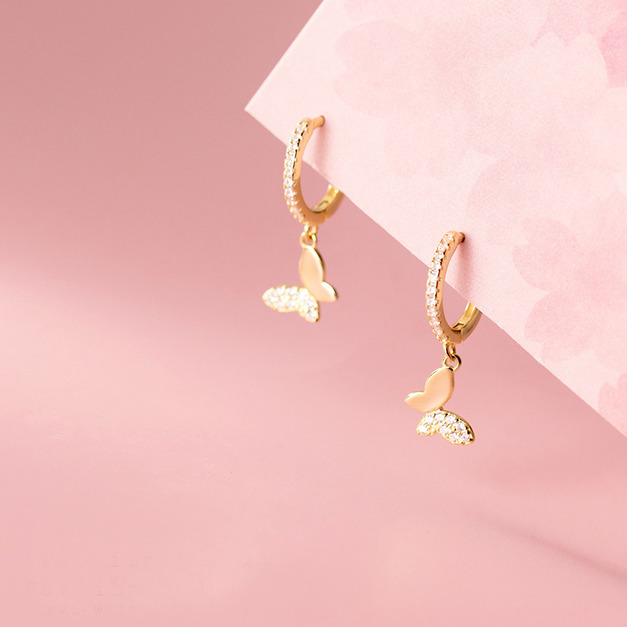 掌心的溫度。純銀耳環