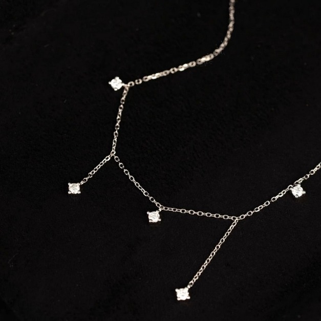 星渺。純銀項鍊