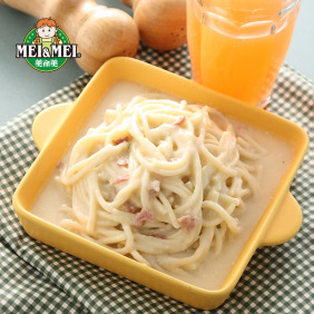 白醬培根義大利麵組【美而美培根1包+白醬義大利麵5入】