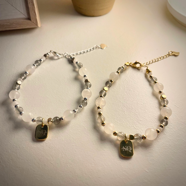 露娜與賽姬/月光拉長石守護許願手鍊