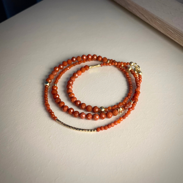 南紅瑪瑙三環許願手鍊