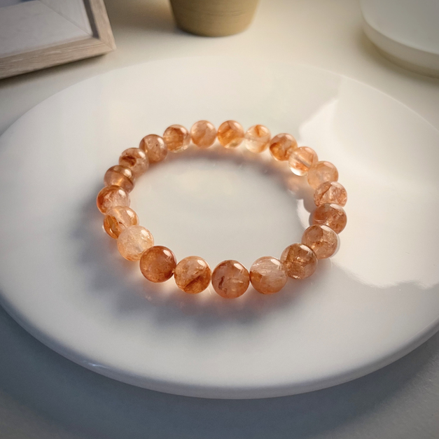 赤鐵紅膠花/開運招財許願手鍊