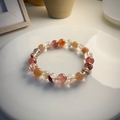 紅膠花彩髮晶/開運招財許願手鍊