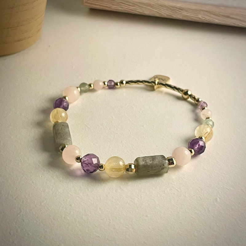 神諭的祝福/紫水晶拉長石全效許願手鍊